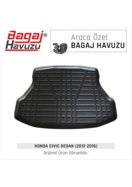 Bagaj Havuzu Civic 2021-2022 Tam Uyumlu Siyah