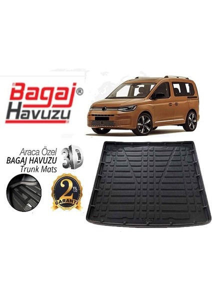 Volkswagen Caddy Bagaj Havuzu Paspası 2021-2022