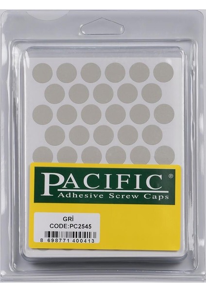 Pvc Yapışkan Tapa 14MM 1plk=50 Ad Gri