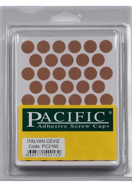 Pvc Yapışkan Tapa 14MM 1plk=50 Ad Italyan Ceviz
