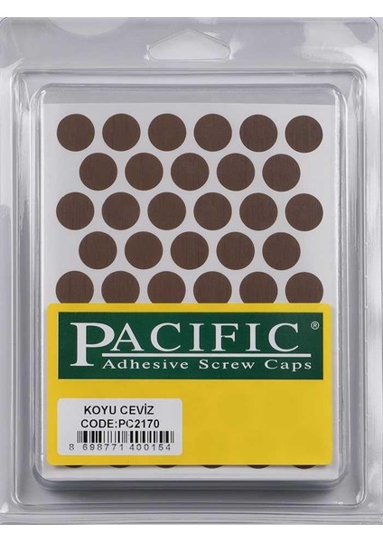 Pvc Yapışkan Tapa 14MM 1plk=50 Ad Koyu Ceviz