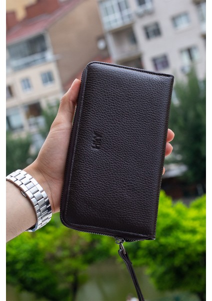 Deri Telefon Bölmeli Erkek Portföy fırsatları