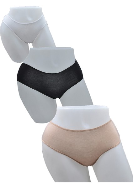Iz Yapmaz Bambu Slip 905 3 Adet Siyah-Beyaz-Ten