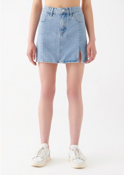 Talia Açık Mavi Denim Etek modelleri