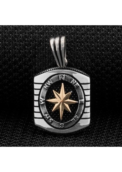 Özel Pusula Tasarımlı 925 Ayar Gümüş Kolye Ucu fiyatları