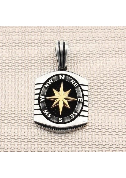 Özel Pusula Tasarımlı 925 Ayar Gümüş Kolye Ucu modelleri