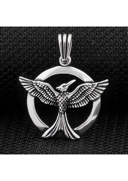 Anka Kuşu 925 Ayar Gümüş Kolye Ucu