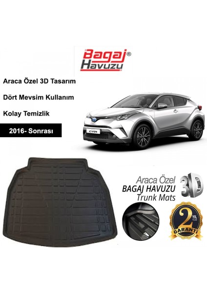 Bagaj Havuzu C-Hr 2016-2021 Tam Uyumlu Kauçuk