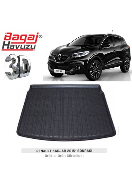 2017 Renault Kadjar Bagaj Havuzu Tam Uyumlu Kauçuk