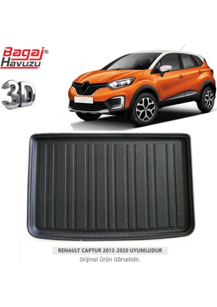 2014 Renault Captur Bagaj Havuzu 3D Tam Uyumlu Siyah