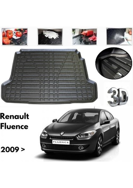 2015 Renault Fluence Bagaj Havuzu 3D Tam Uyumlu