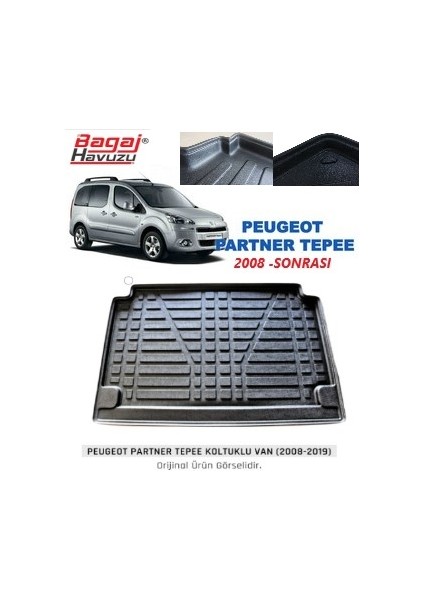 2010 Peugeot Partner Tepee Bagaj Havuzu 3D Kauçuk