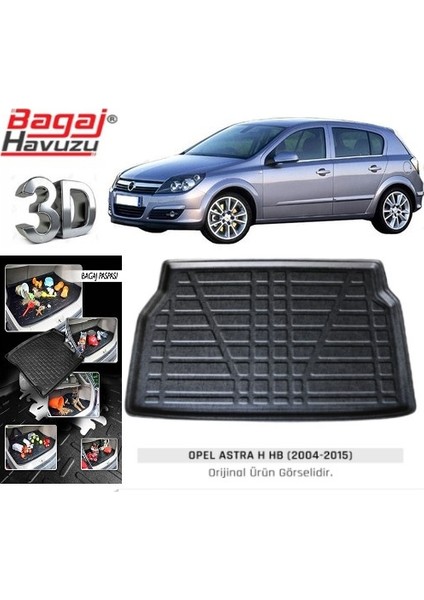 2008 Opel Astra H Hatchback 3D Uyumlu Bagaj Havuzu