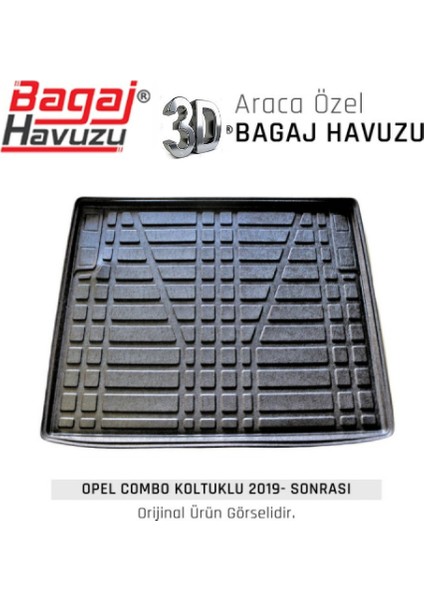 2022 Opel Combo Bagaj Havuzu Uyumlu 3D Model Kokusuz Kauçuk Siyah fiyatları