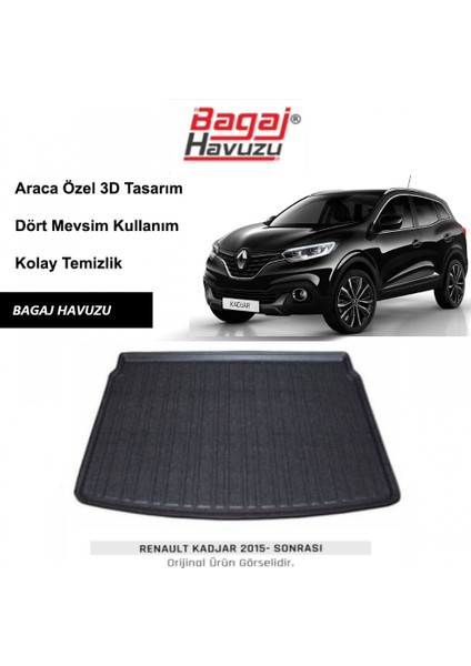 2015 Renault Kadjar Bagaj Havuzu Tam Uyumlu Kauçuk