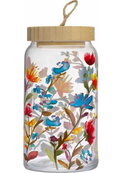 Ahşap Kapaklı Kavanoz Çiçek Desen 1130 Cc Tekli fiyatları