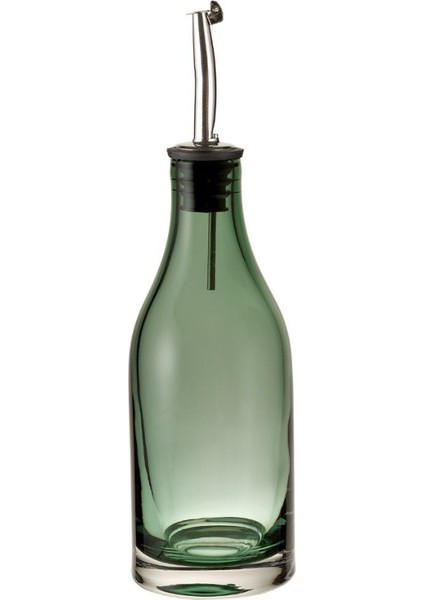 El Yapımı Cam Yağlık Sirkelik Füme Yeşili 300 Cc Tekli