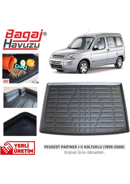 2004 Peugeot Partner Bagaj Havuzu 3D Uyumlu Kauçuk