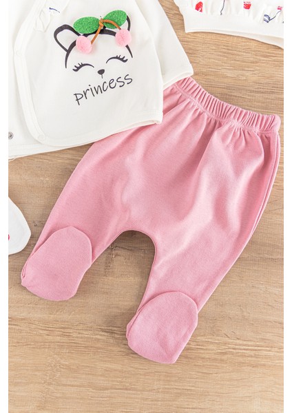 Kiraz Figürlü 5 Parça Kız Bebek Hastane Çıkışı Bebek Takımı modelleri