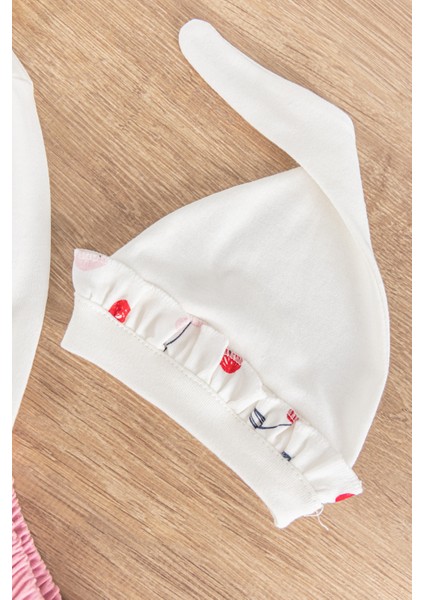 Kiraz Figürlü 5 Parça Kız Bebek Hastane Çıkışı Bebek Takımı fırsatları