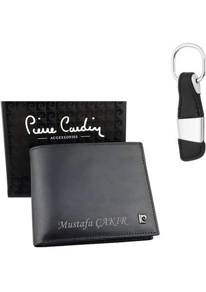 Isme Özel Pierre Cardin Erkek Deri Cüzdan 2368 Anahtarlık Hediye