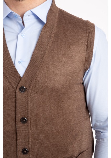 Erkek Orta Yaş ve Üzeri Ince Yün Triko Örgü Baba Yelek 5110 fırsatları