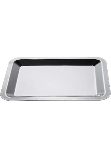 Metal Dikdörtgen Tepsi En : 17 x 23 cm Tekli