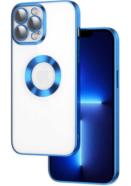 iPhone 13 Pro Max Kılıf Köşeleri Renkli Şeffaf Kamera Korumalı Silikon Luxury Kapak