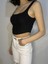 Kadın Siyah Korse Model Crop 2