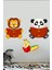 Kitap Okuyan Sevimli Hayvanlar Sticker Aslan Panda ve Kırkayak Anaokulu Çocuk Bebek Odası 4
