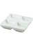 Porselen Servis Tabağı 4 Bölmeli 14x14 cm Tekli 2