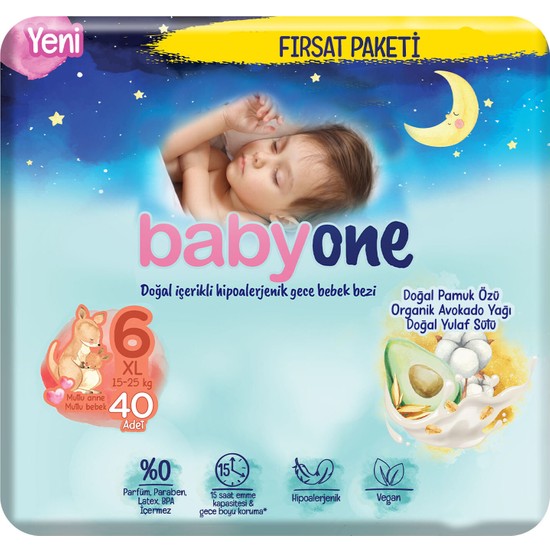 Babyone Yeni Babyone Gece Bebek Bezi 6 Beden Xl Fırsat Fiyatı