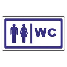 Soylu Yönlendirme Bay-Bayan Wc 8X15 cm 4 mm Pleksi Mavi SV125