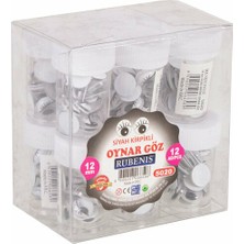 Rubenis Oynar Göz 12MM Kirpikli Siyah 12 Adet