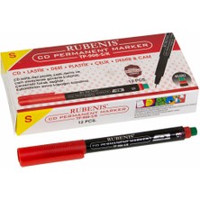 Rubenis CD Kalemi Silgili (S) Kırmızı 12 Adet