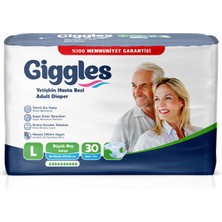 Giggles Yetişkin Bel Bağlamalı Hasta Bezi Large 30'lu 1 Paket 30 Adet L