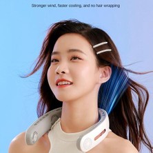Yapraksız Sessiz Asılı Boyun Fanı, Ultra Uzun Pil Ömrü Bekleme USB Şarj Fanı, Taşınabilir Taşınabilir Boyun Asma Fanı