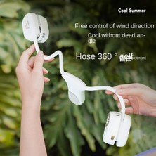 Yapraksız Asma Boyun Soğutma Fanı, Açık Mekan Taşınabilir Katlanır USB Mini Fan, Asılı Boyun Soğutma Cihazı