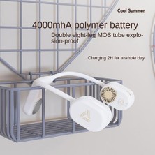 Yapraksız Asma Boyun Soğutma Fanı, Açık Mekan Taşınabilir Katlanır USB Mini Fan, Asılı Boyun Soğutma Cihazı