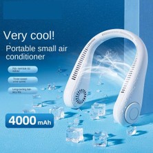 Taşınabilir Sessiz Yapraksız Çocuklar Asılı Boyun Fan, Soğutma Taşınabilir USB Mini Tembel Fan