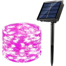 SLD Güneş Peri Işıkları Açık Güneş Enerjili LED Dize Işıkları Su Geçirmez Sizin Için Birkaç Renk (Pembe)(Yurt Dışından)