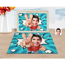 BK Kişiye Özel Erkek Karikatürlü 1000 Parça Profesyonel Puzzle-33