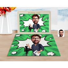 BK Kişiye Özel Erkek Yönetmen Karikatürlü 1000 Parça Profesyonel Puzzle-1