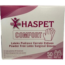 Haspet Has-Pet Comfort Lateks Pudrasız Steril Eldiven No:7