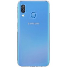 Kılıfmania Samsung Galaxy A40 Kapak Kamera Korumalı Tıpalı Şeffaf Silikon Kılıf