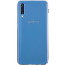 Kılıfmania Samsung Galaxy A70 Kapak Kamera Korumalı Tıpalı Şeffaf Silikon Kılıf