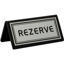 Soylu Pleksi Kafe&restoran Masa Rezerve Yazısı Silver 10X5 cm - 10 Adet SV188-10