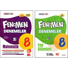 Fenomen Yayıncılık Fenomen 8. Sınıf Matematik+Fen Bilimleri Soru Bankası + Deneme 4 Kitap