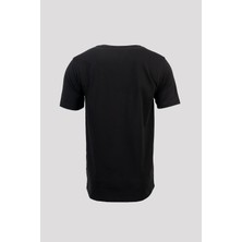 Mabross Erkek Siyah Pamuklu Likralı V-Yaka Slim Fit T-Shirt