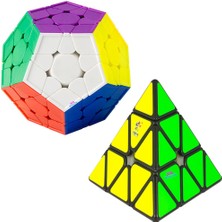 Hediyecik Speed Pyraminx Megaminx 2'li Zeka Küpü Rübik Küp Set